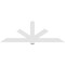 Ekena Millwork Kennewick Architectural Grade PVC Gable Bracket, 96"W x 32"H x 2"D x 6"F, 8/12 Pitch GBP096X32X0206KEN00 - alternate 2